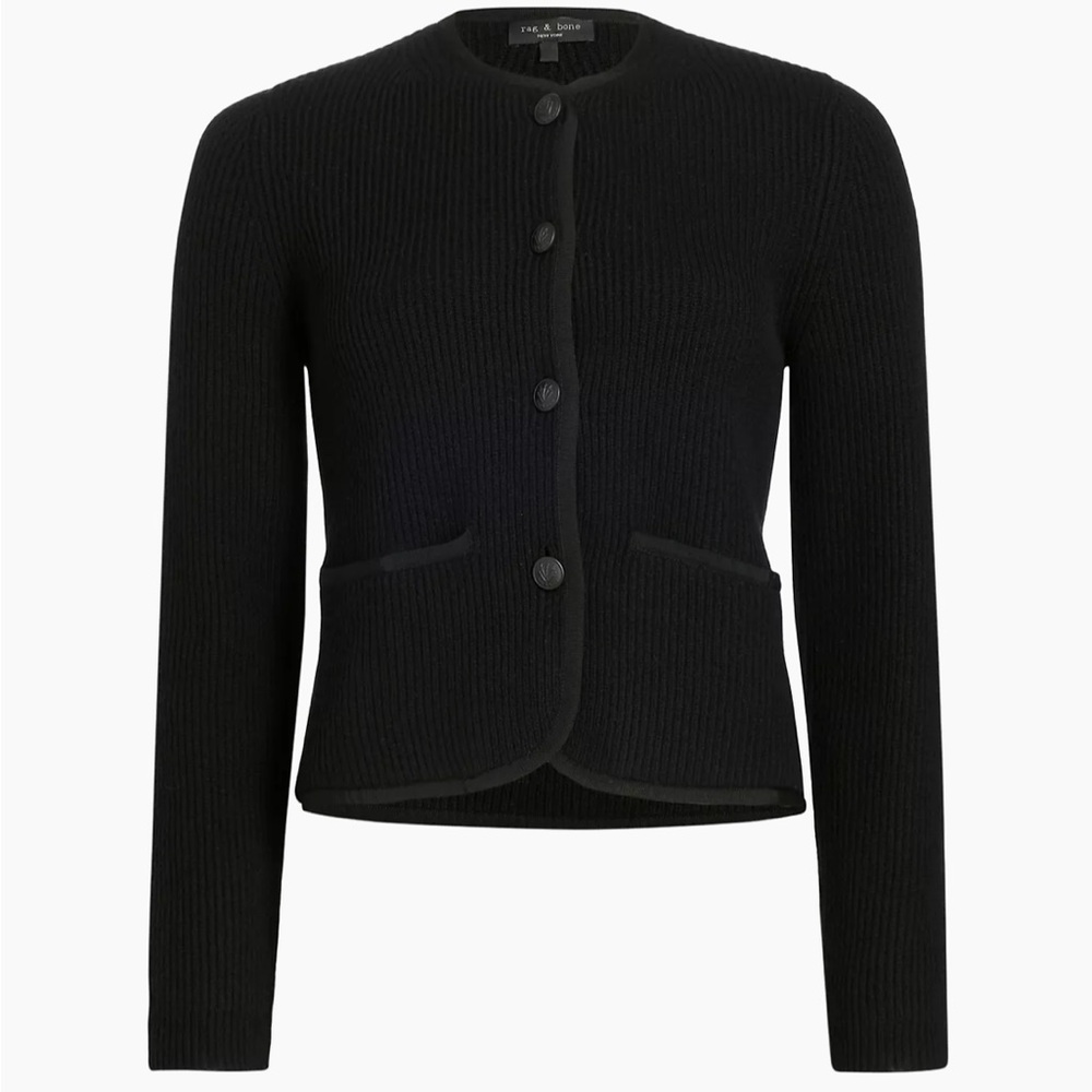 Rag & Bone Nancy Wool Cardigan Black
